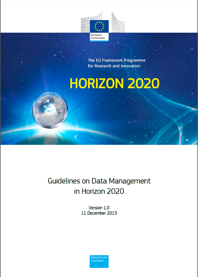 GuidelinesOnDataManagementInHorizon2020Ver1Cover